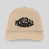 Beige cap with 'Pickleball' text and pickleball ball graphic on a light gray background